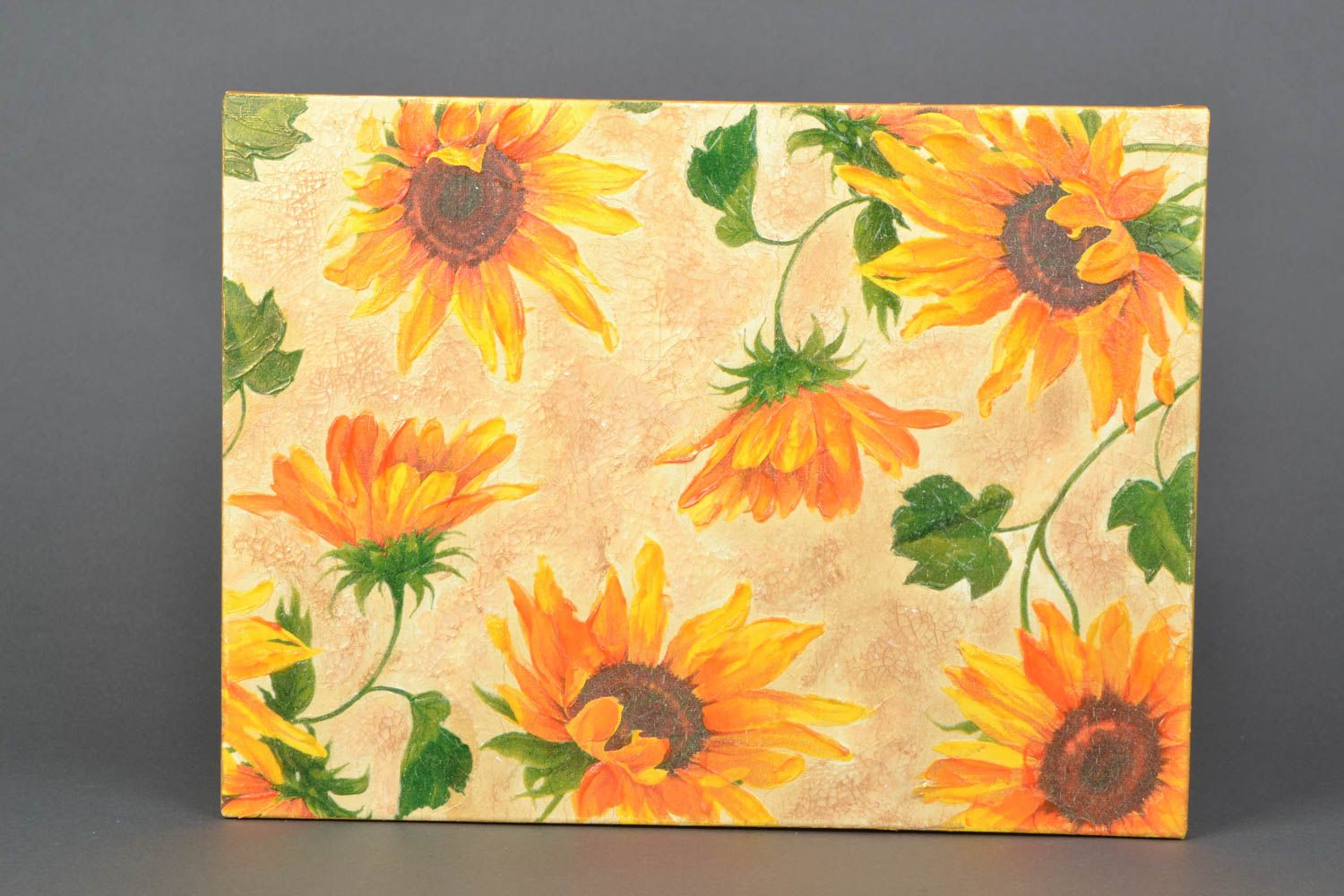 Wall panel with sunflowers photo 1