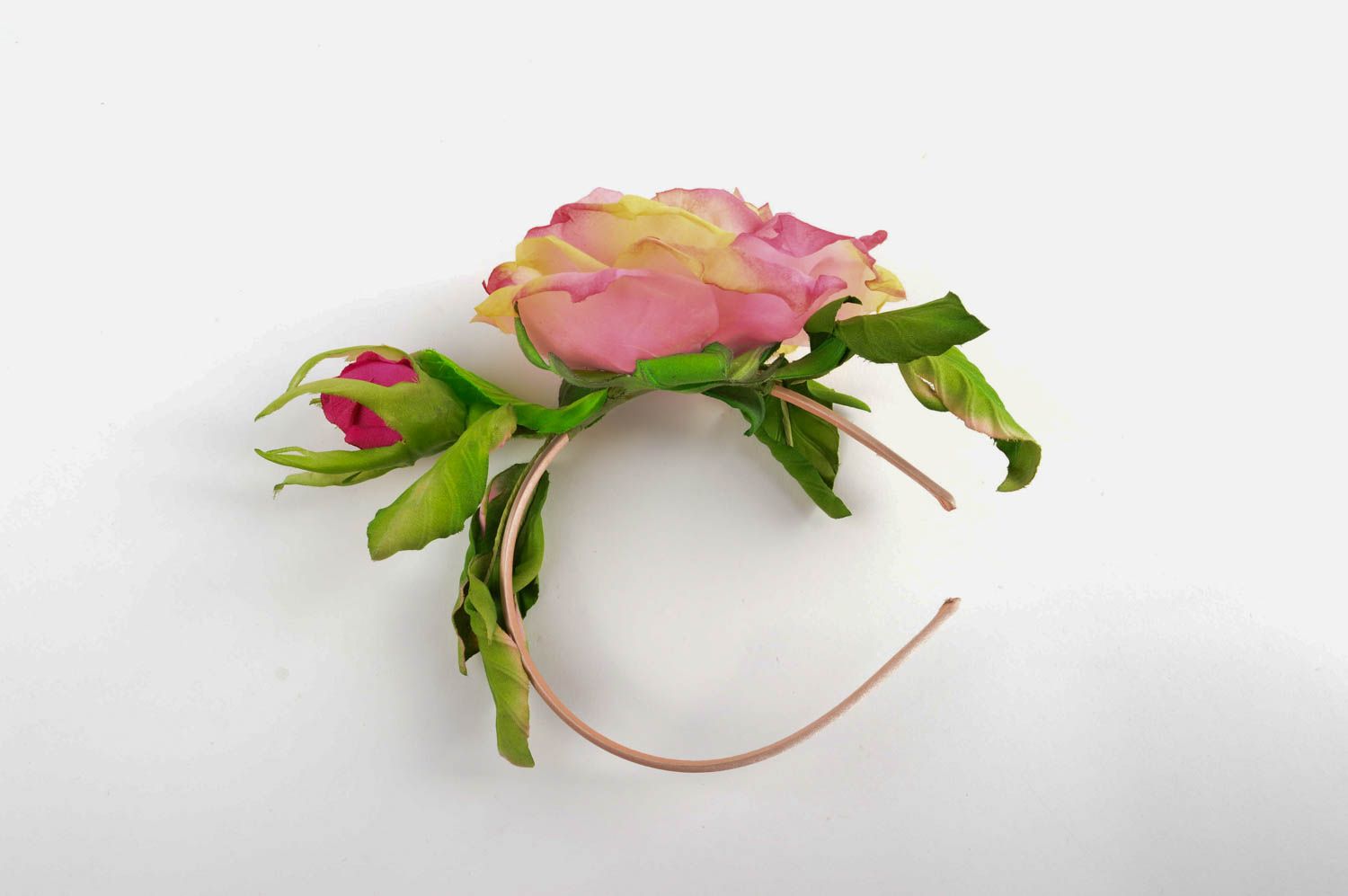 Handmade cute flower hairband unusual designer accessory elegant hairband photo 4