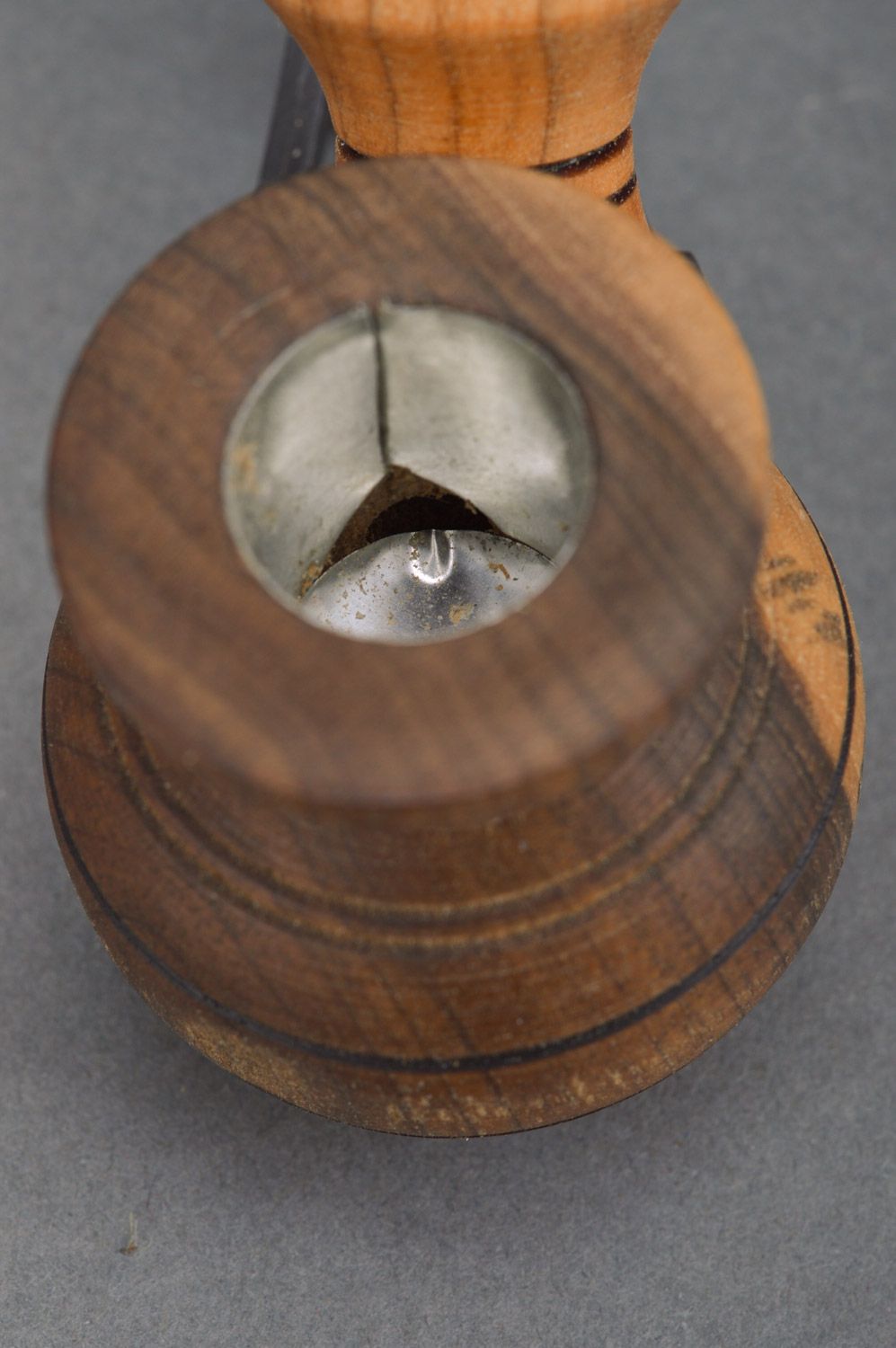 Pipa de madera para fumar artesanal tallada grande foto 5