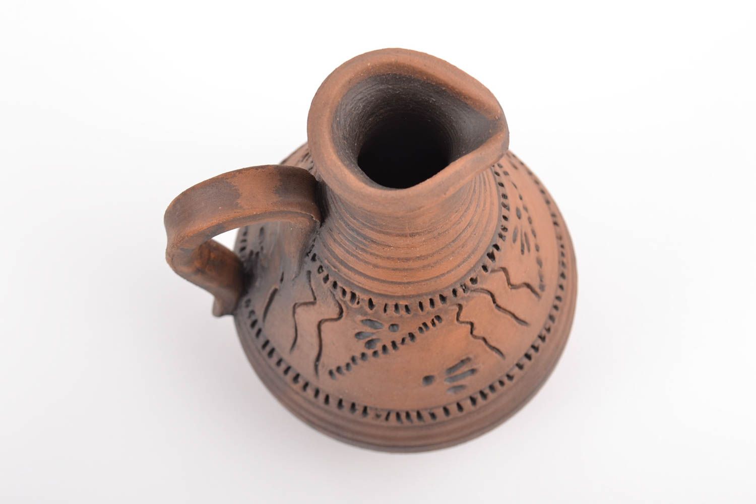 15 oz ceramic handmade wine carafe with handle 1,7 lb photo 4