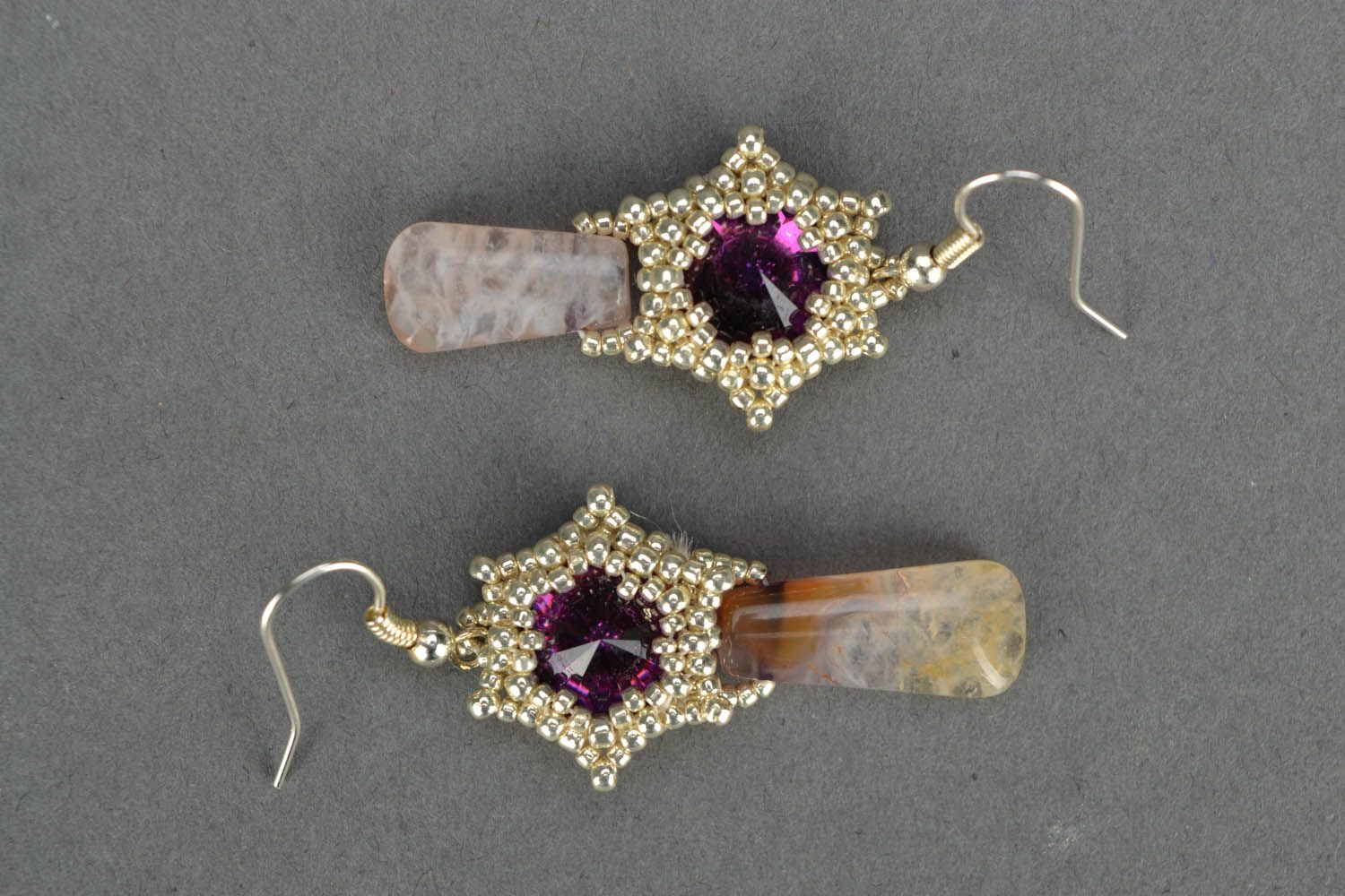 Long pendant earrings Violet Aroma photo 3