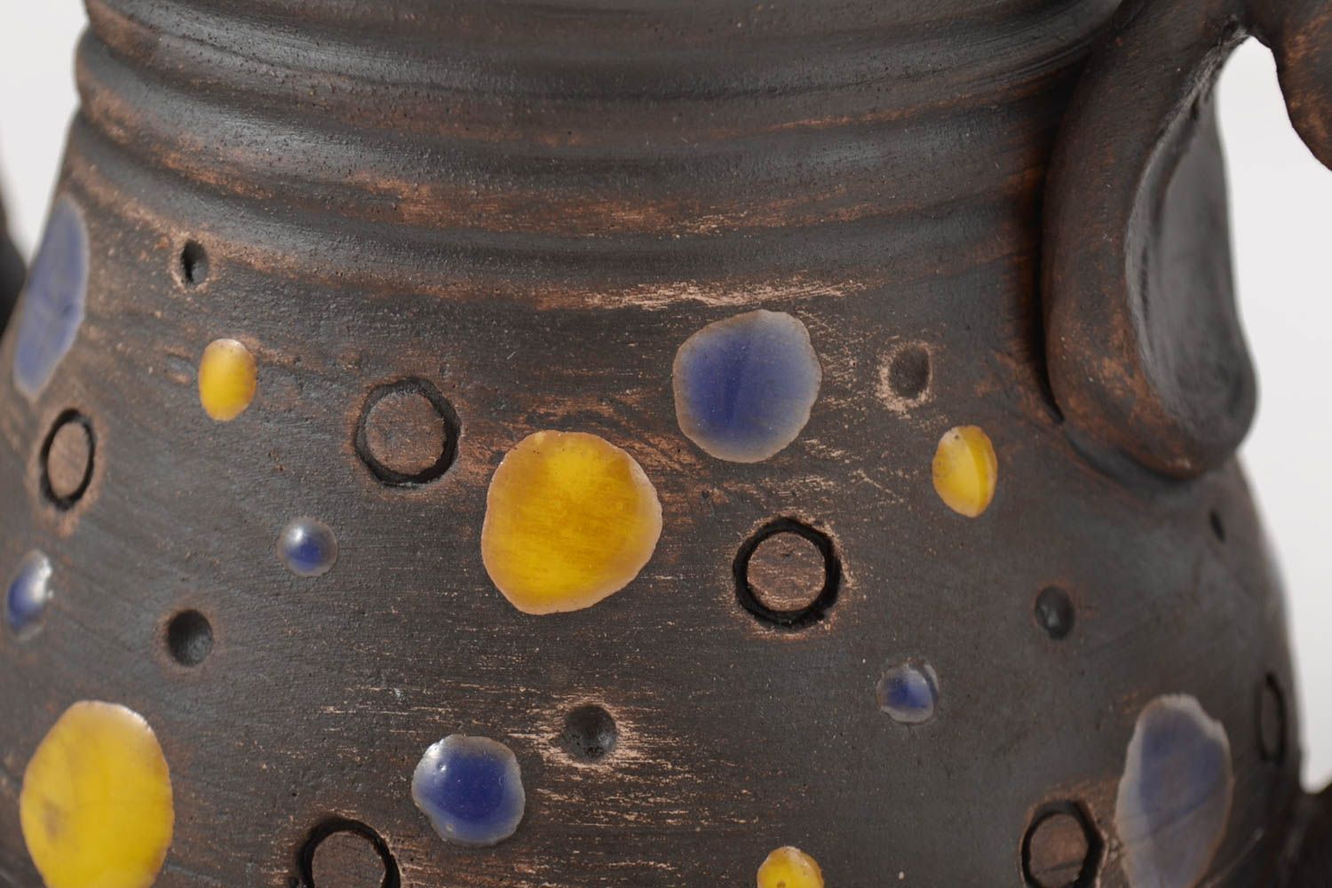 Beautiful handmade ceramic teapot pottery works kitchen supplies gift ideas photo 2
