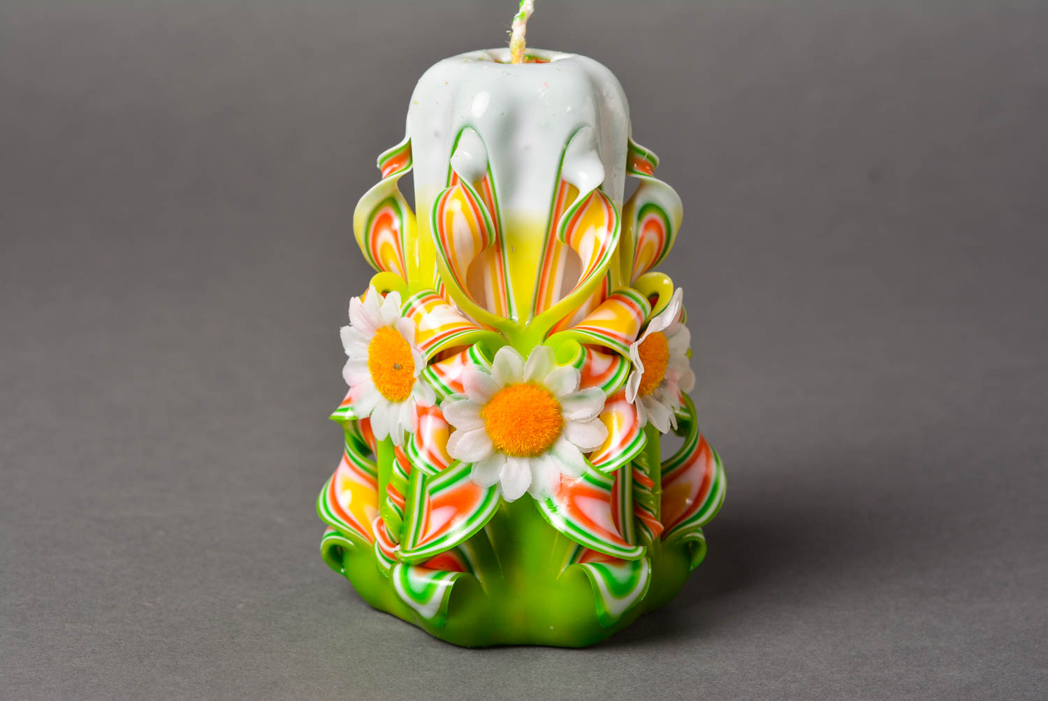 Kerze aus Paraffin handmade buntes Teelicht Designer Geschenk süße Dekoidee foto 2