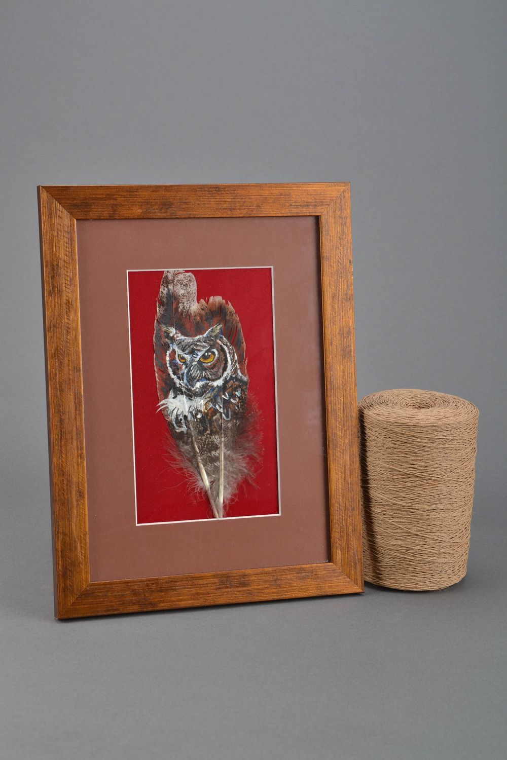 Feather painting Owl photo 1