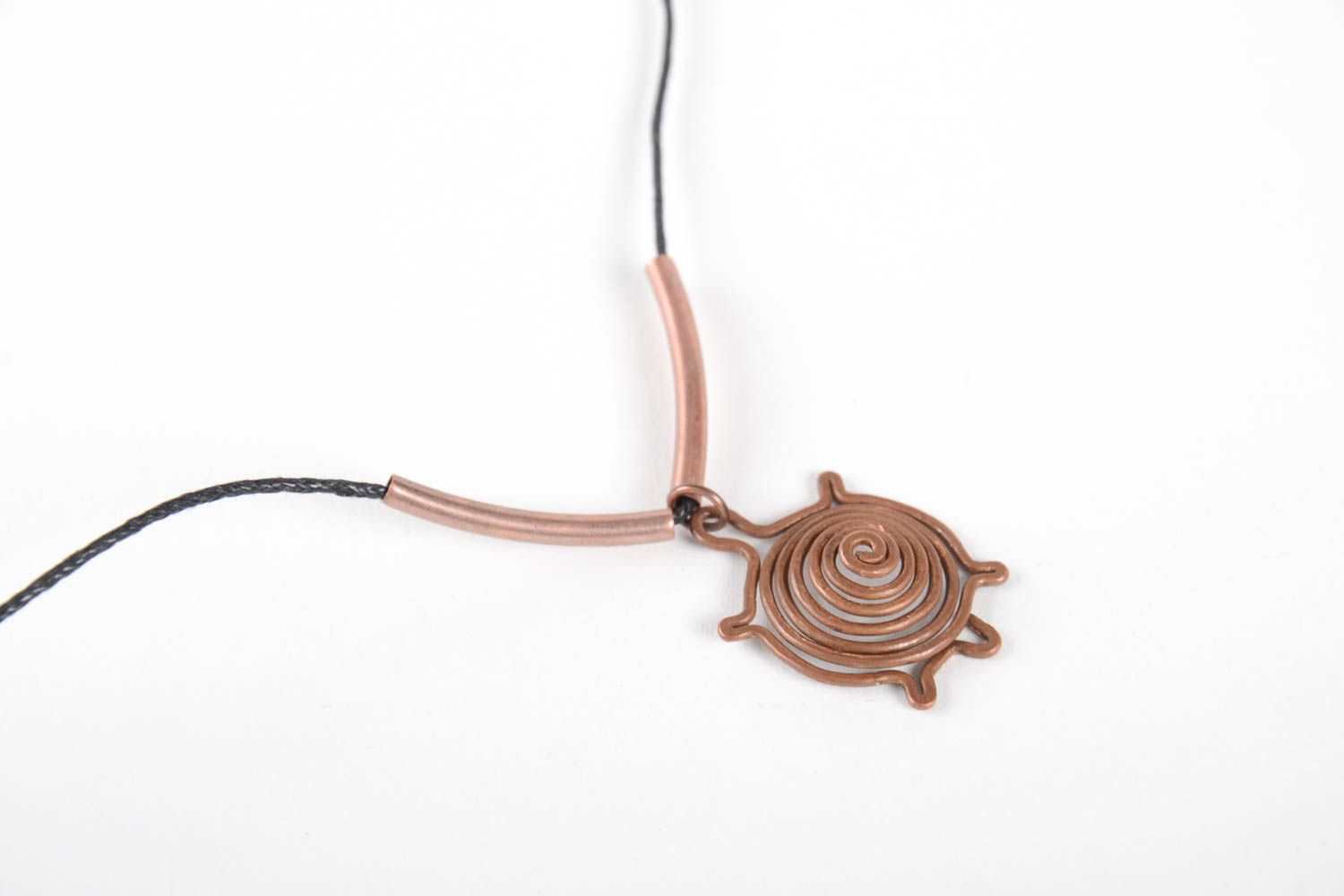 Stylish jewelry handmade copper pendant wire wrap pendant elegant jewelry photo 3