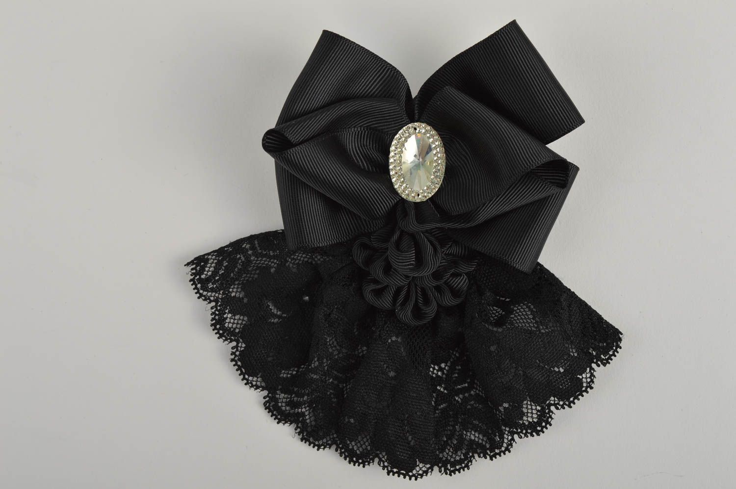 Broche hecho a mano color negro accesorio de moda regalo personalizado foto 2