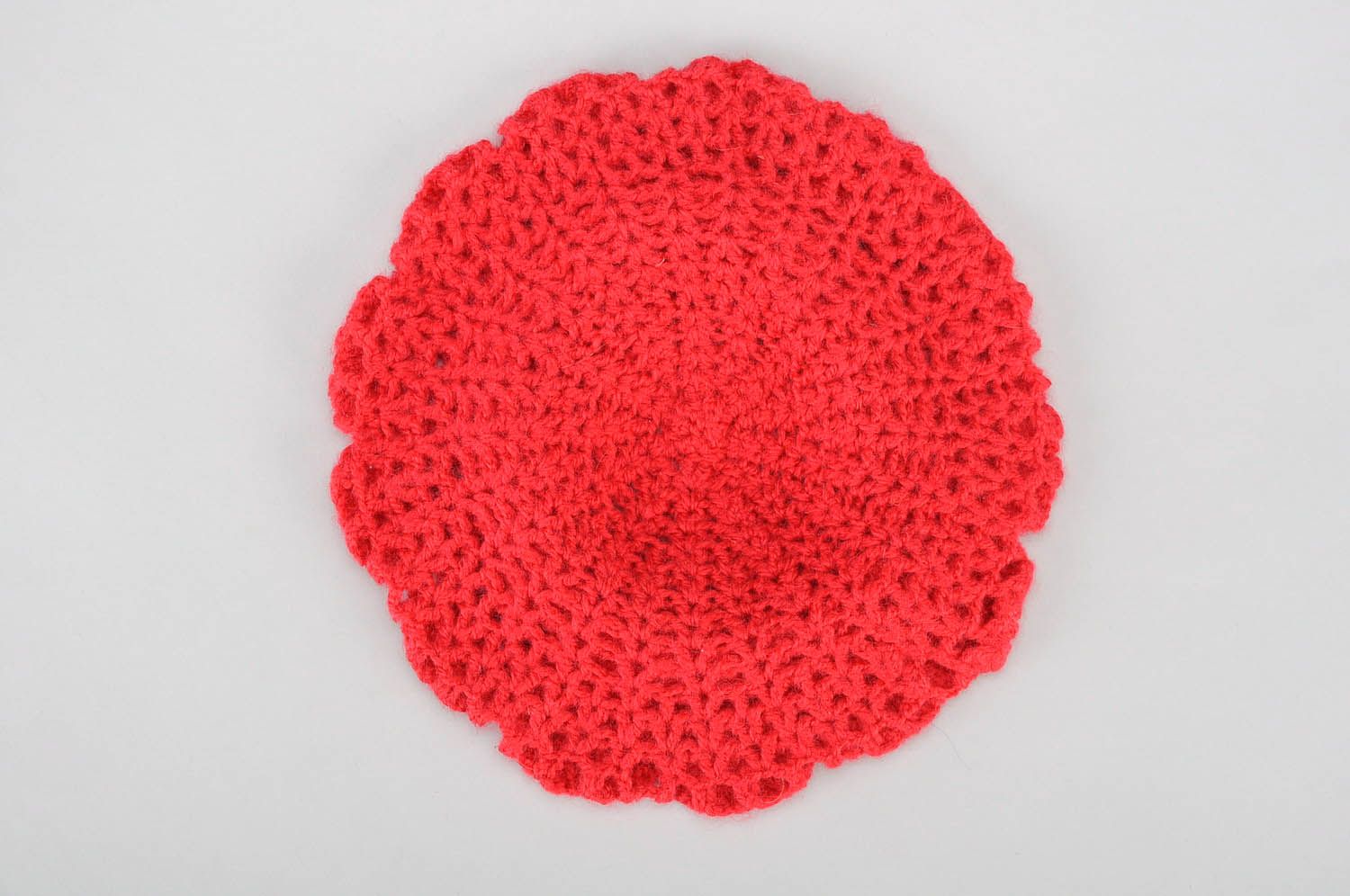 Red Knitted Beret photo 4
