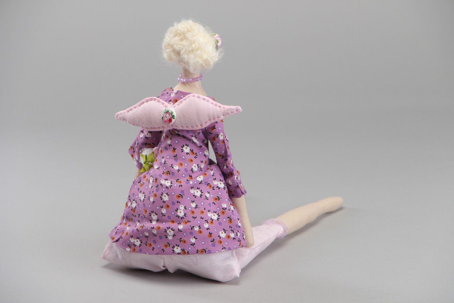 Künstlerische weiche handmade Puppe aus Textil Engel für Haus Deko foto 3