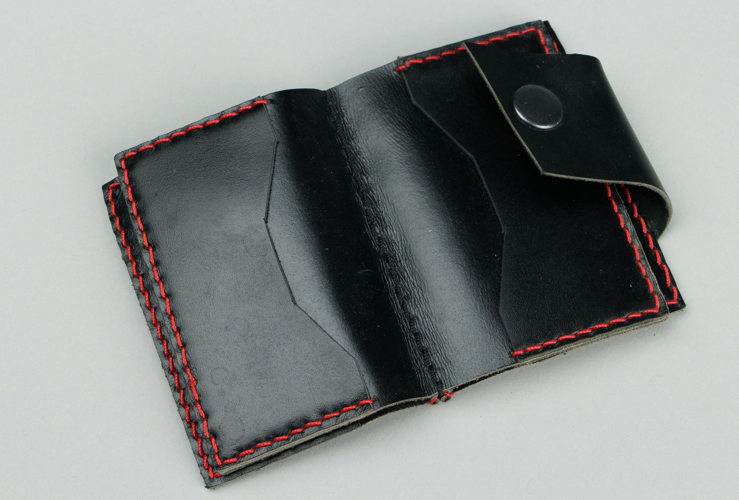 Leather business card holder photo 3