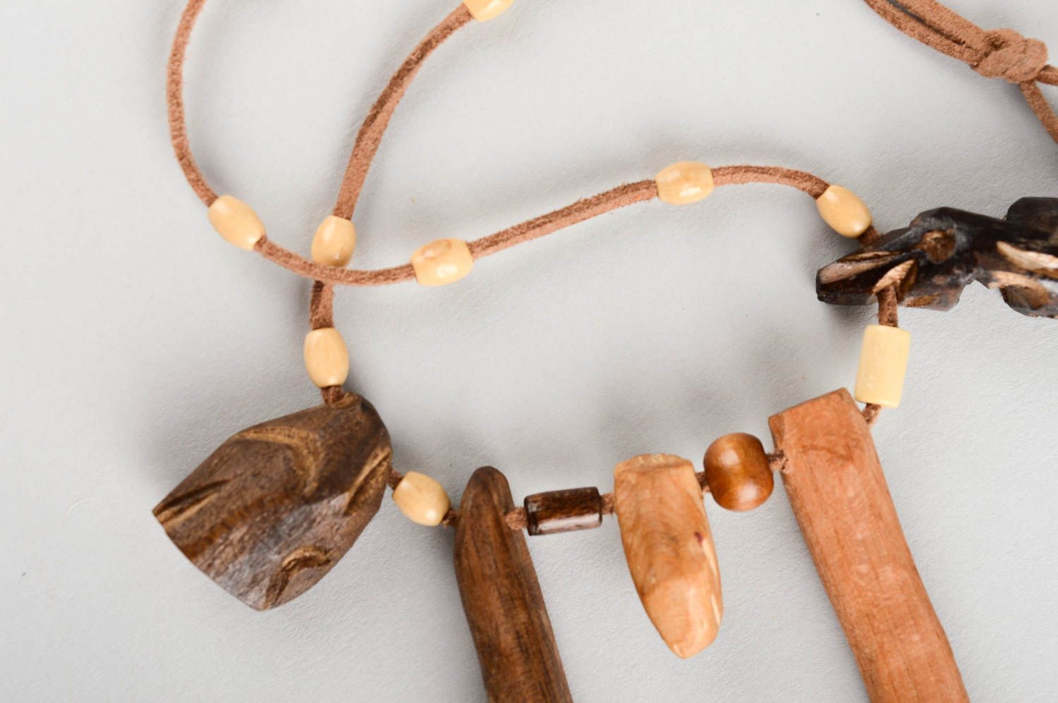 Unusual handmade pendant wood craft wooden pendant fashion accessories photo 4