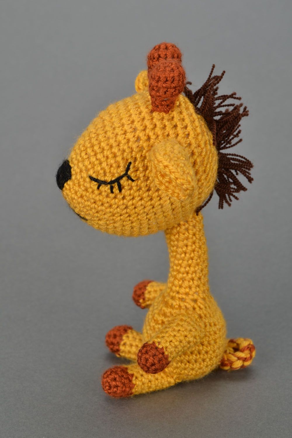 Brinquedo macio de malha feito à mão Girafa dorminhoca  foto 3