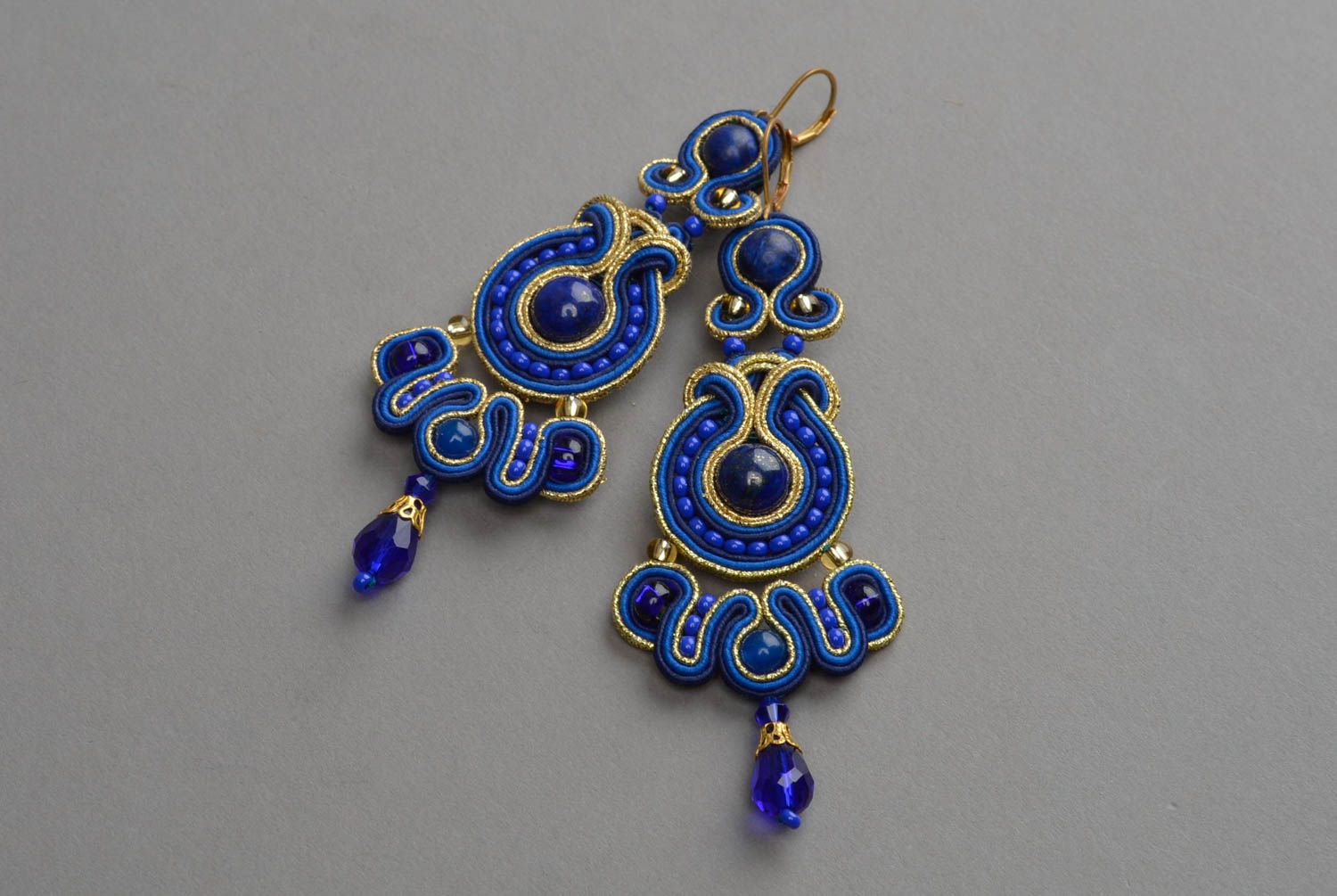 Fashion earrings handmade earrings handcrafted jewelry long earrings  photo 2