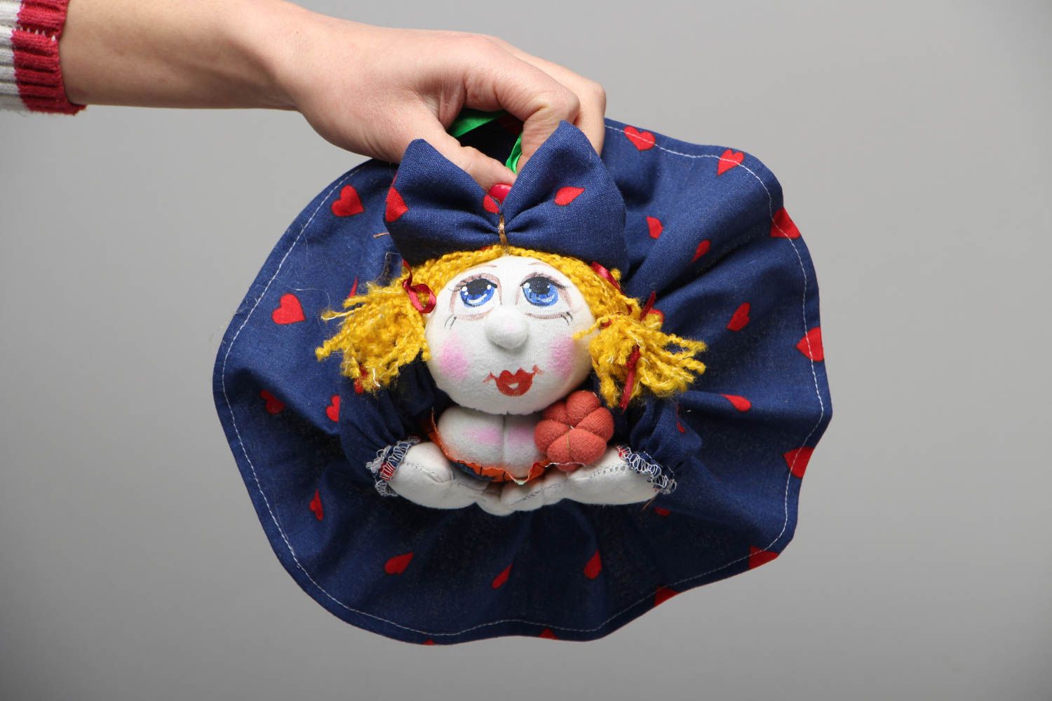 Мягкая игрушка из ткани Кукла-попик фото 4