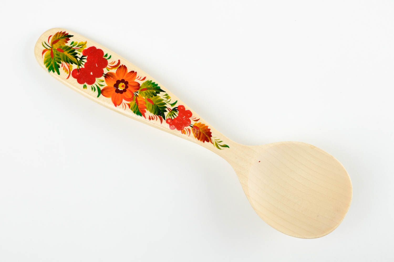 Посуда ручной работы аксессуар для кухни Петриковская роспись деревянная посуда фото 3