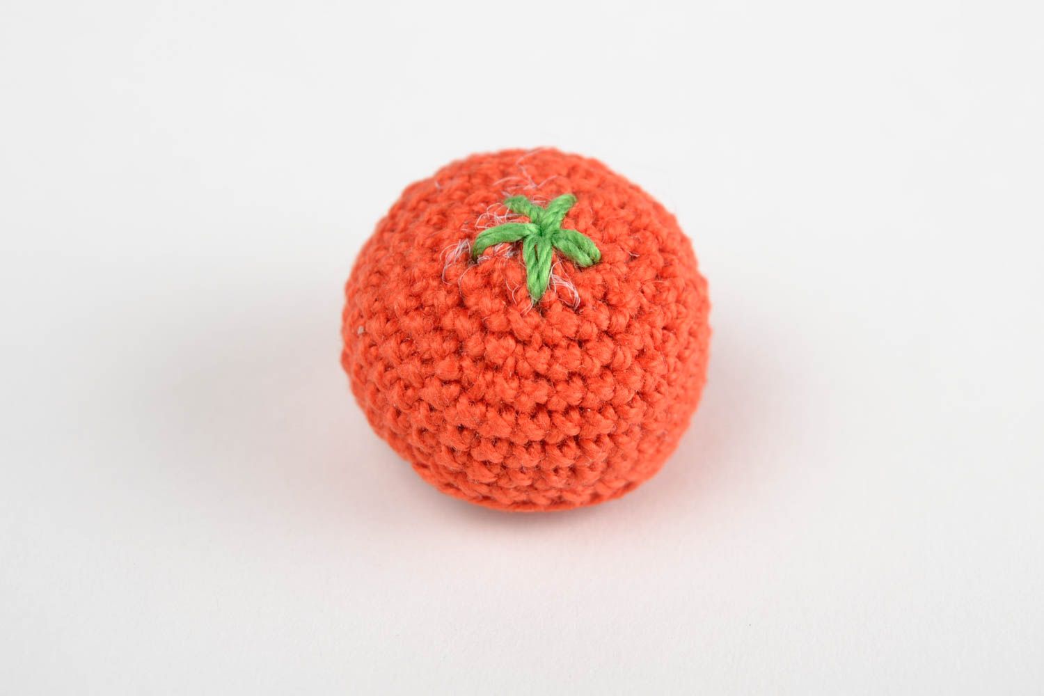 Handmade gehäkeltes Obst Spielzeug für Babys Geschenk Idee Apfelsine rot foto 3