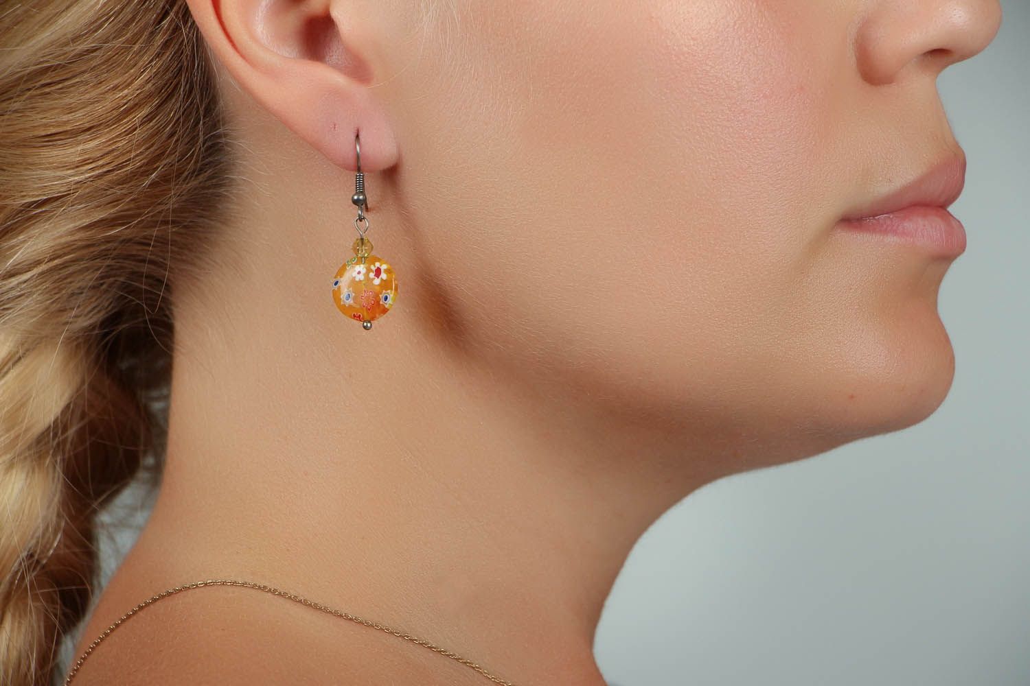 Boucles d'oreilles artisanales en verre de Murano photo 5
