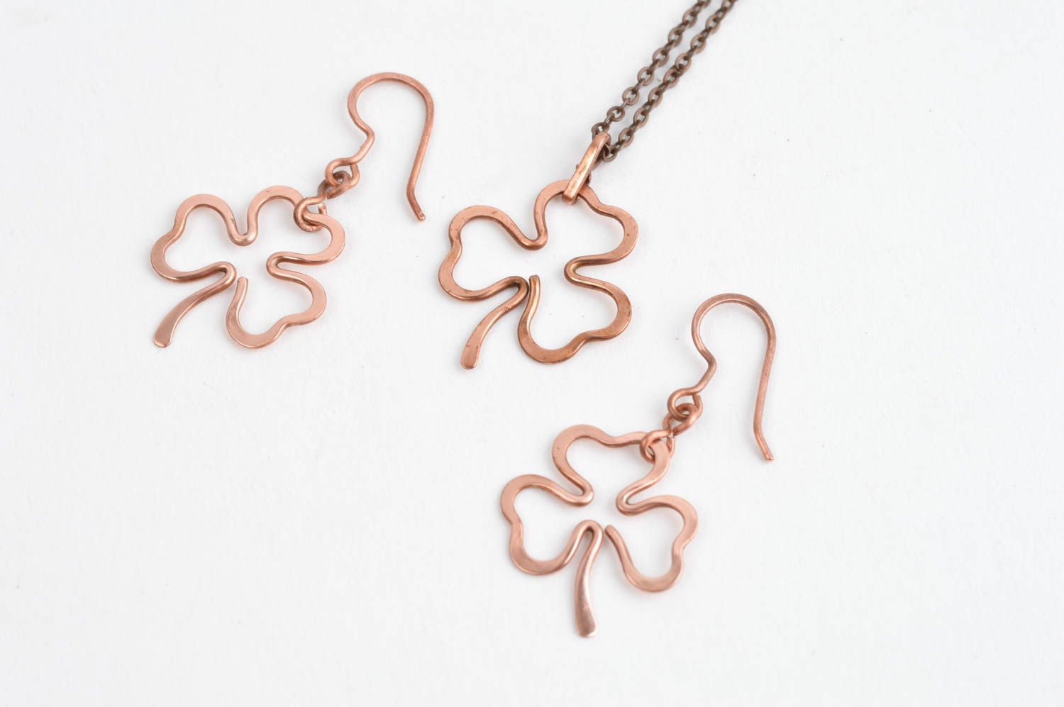 Handmade earrings copper bijouterie handmade pendant ethnic earrings for women photo 2