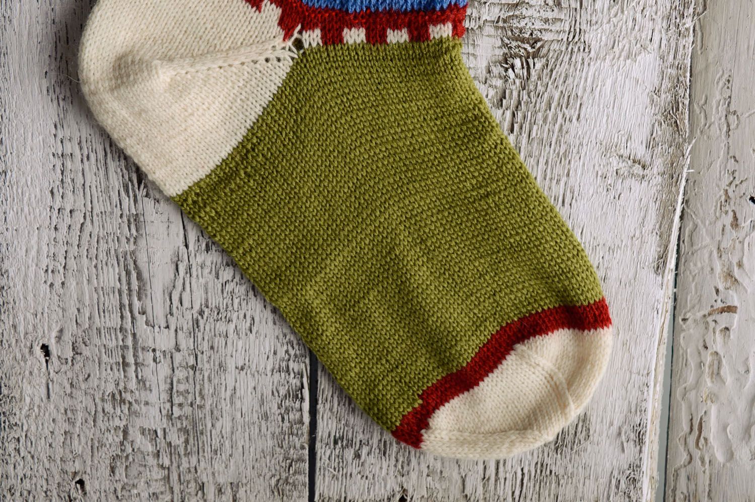 Decorative crochet sock photo 4