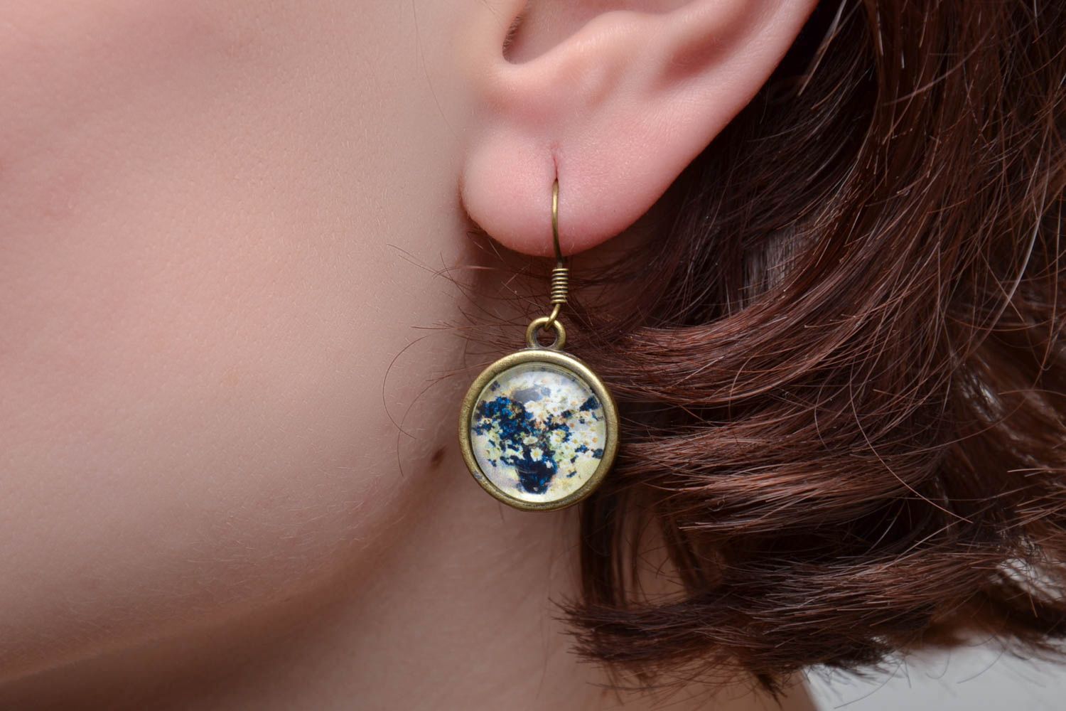 Handmade epoxy earrings photo 5