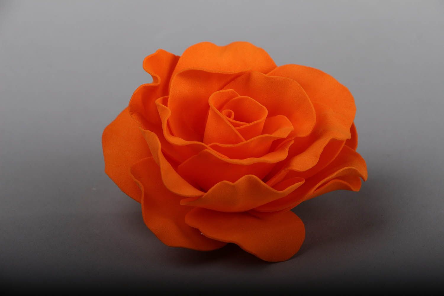 Brosche Haarspange Orange Rose foto 2