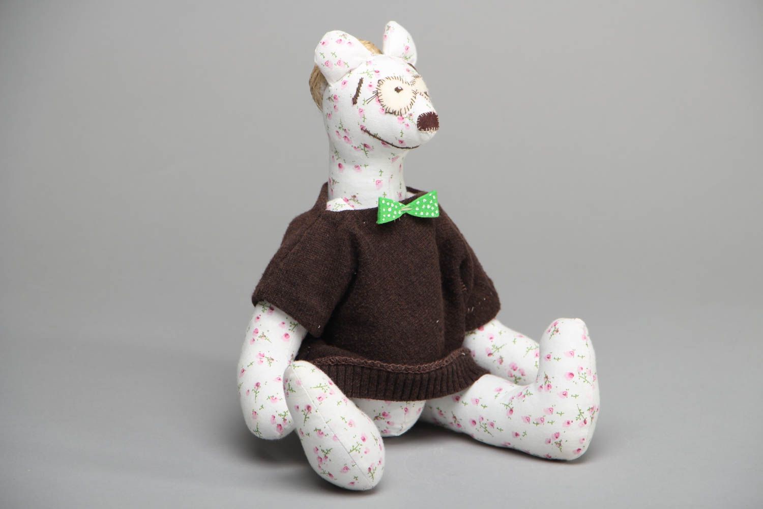 Soft fabric toy Bear in Glasses photo 1