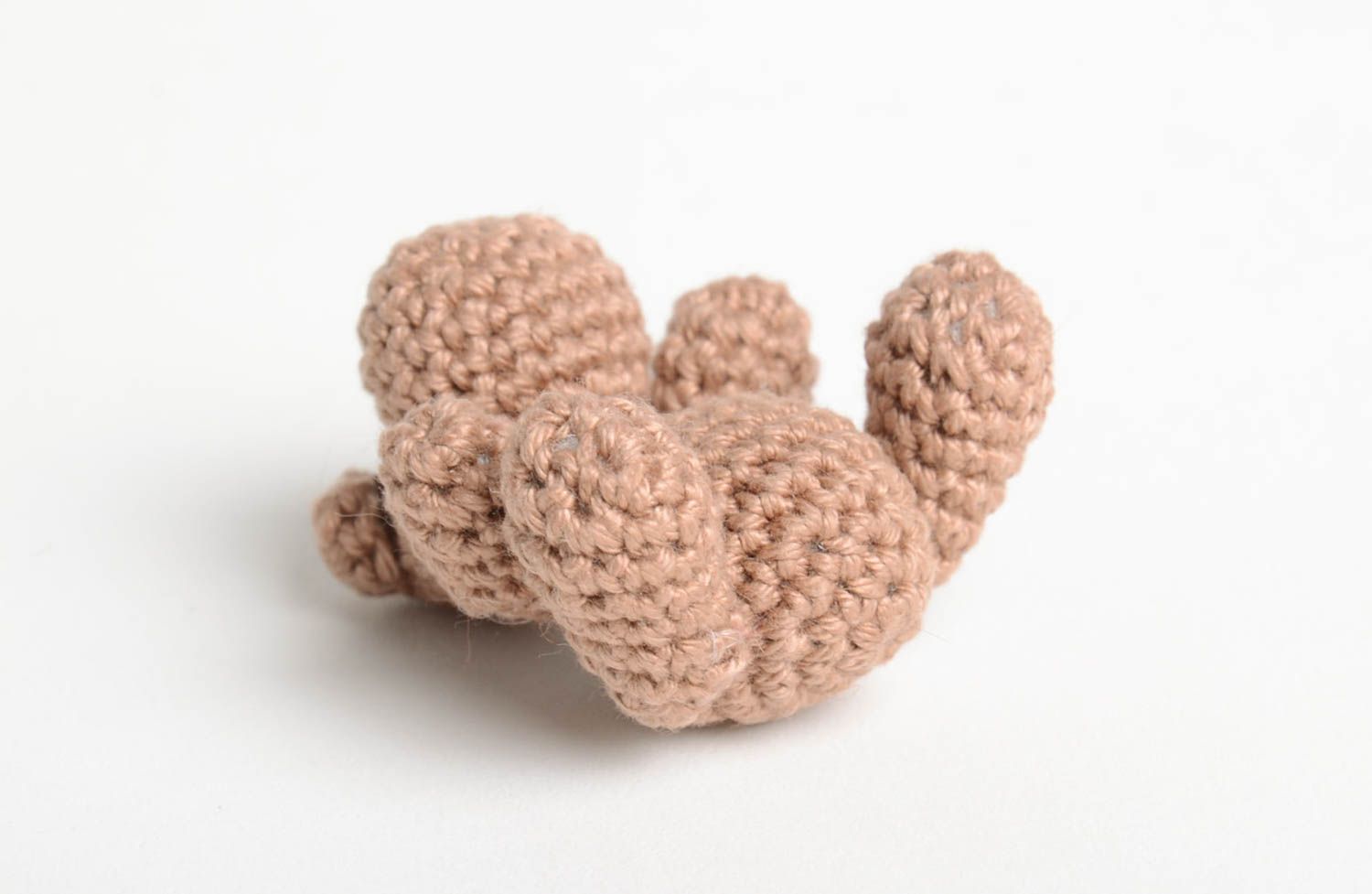 Handmade soft hippo toy crocheted tiny figurine designer present for children photo 3