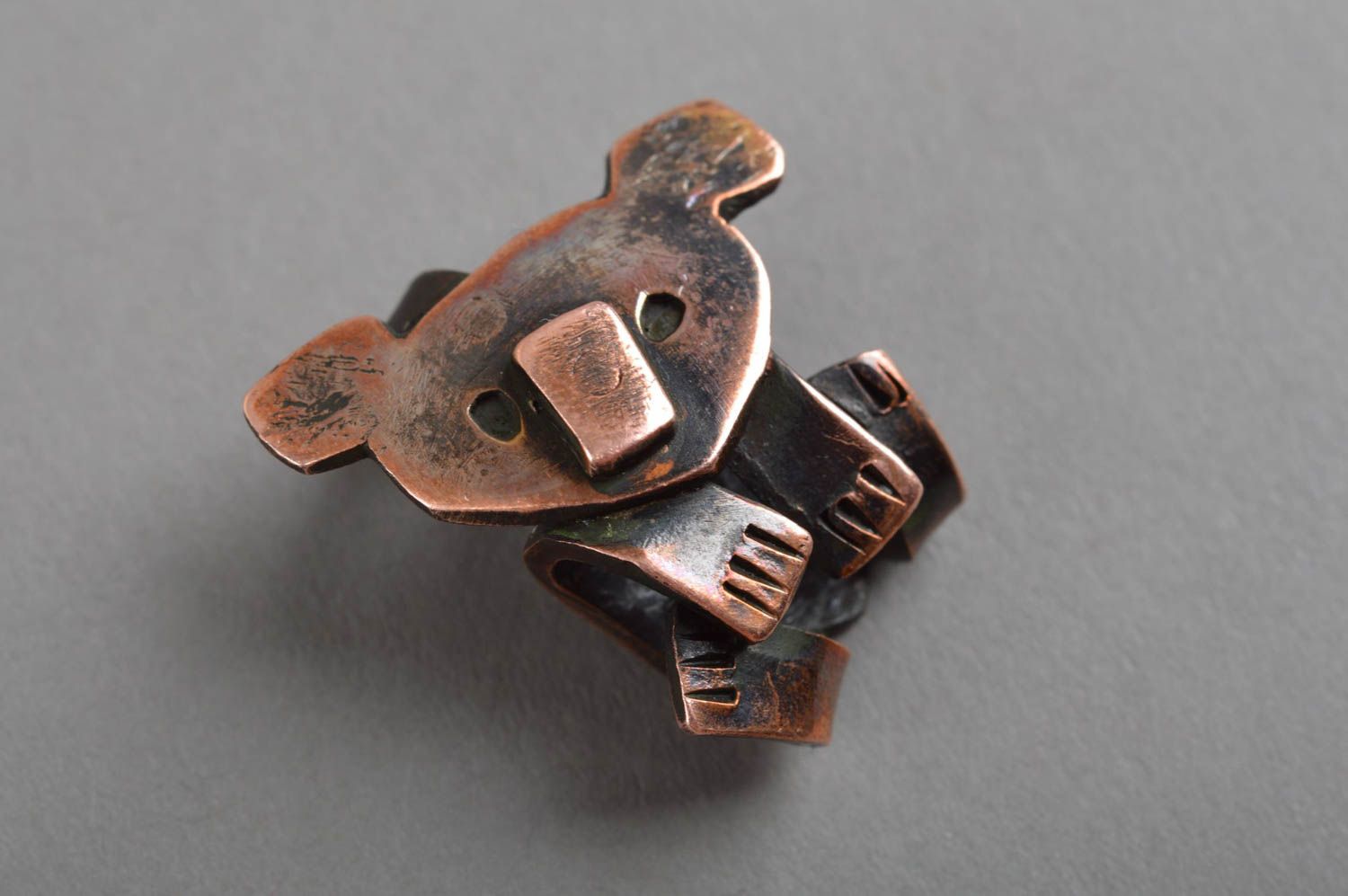 Handmade metal pendant designer copper accessory beautiful modern jewelry photo 4