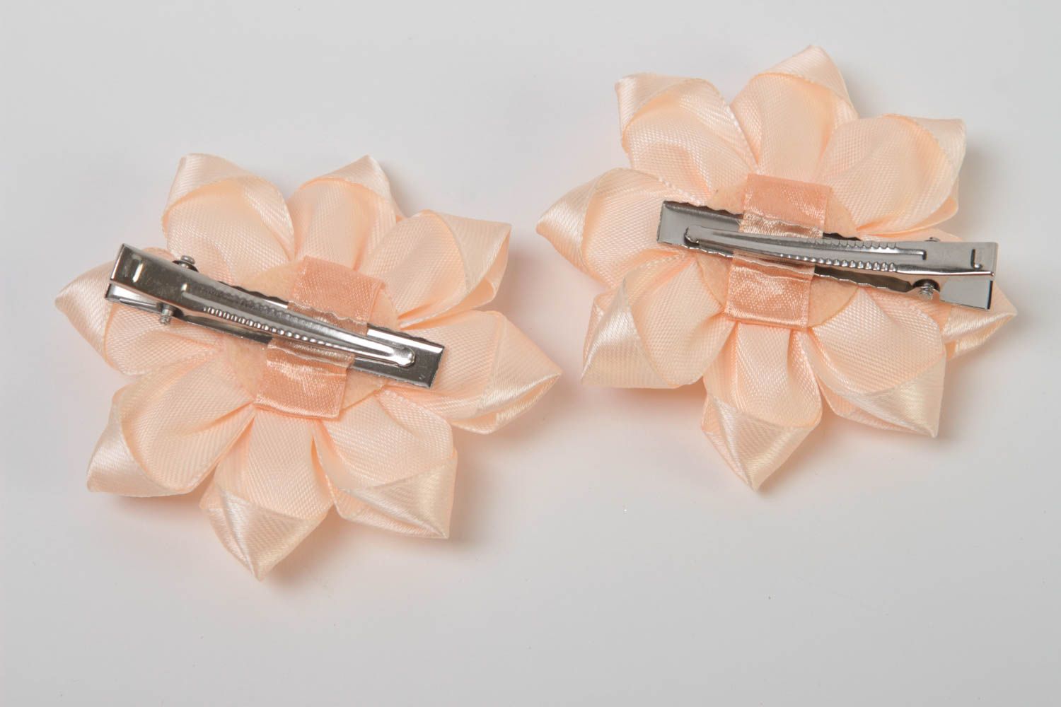 Handmade hair accessories set of 2 flower hair clips baby hair accessories photo 4