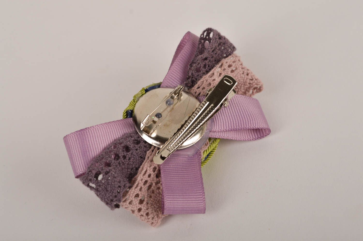 Stylish handmade flower brooch hair clip designer accessories for girls photo 5