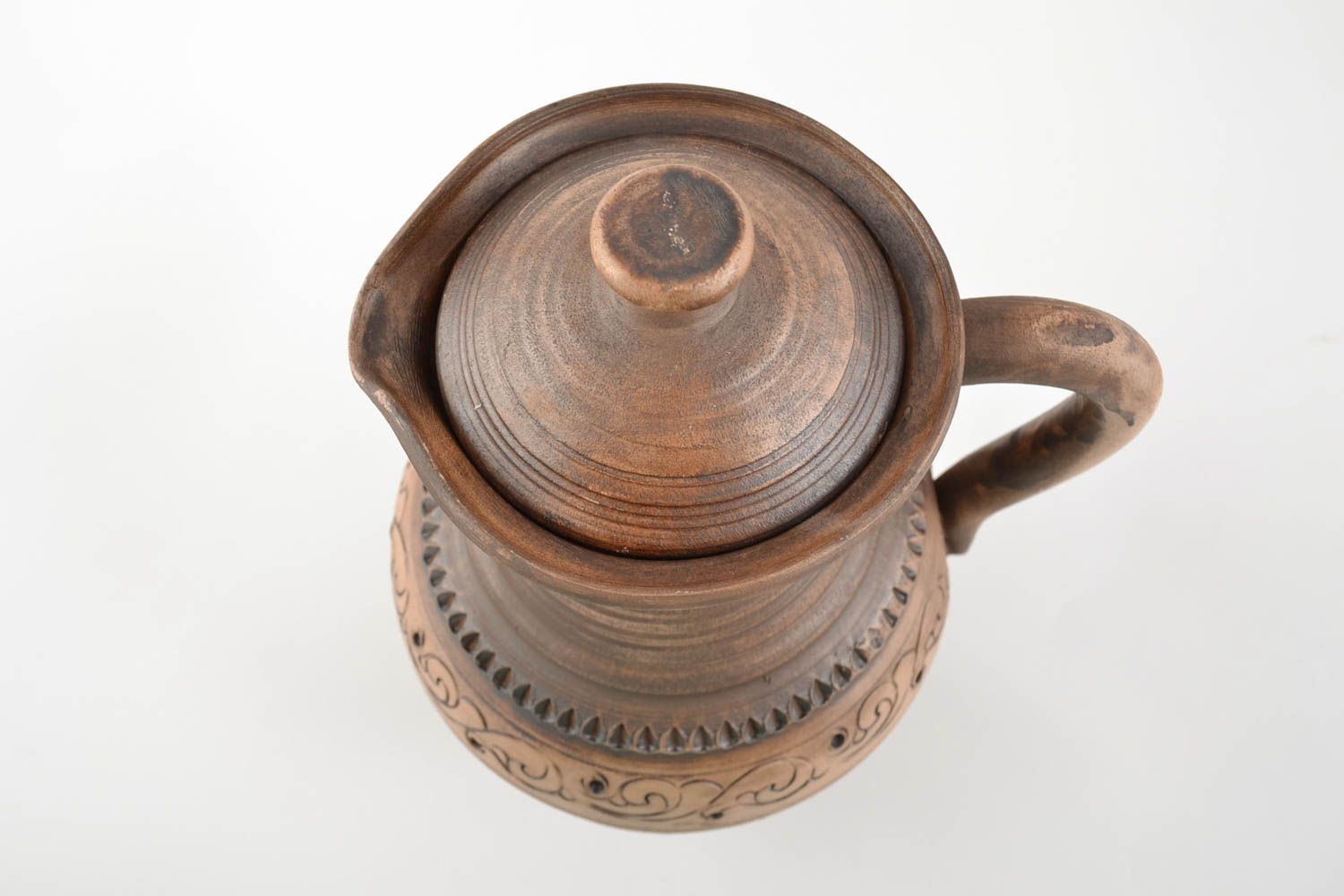 Brocca in ceramica fatta a mano contenitore per acqua utensili da cucina
 foto 4