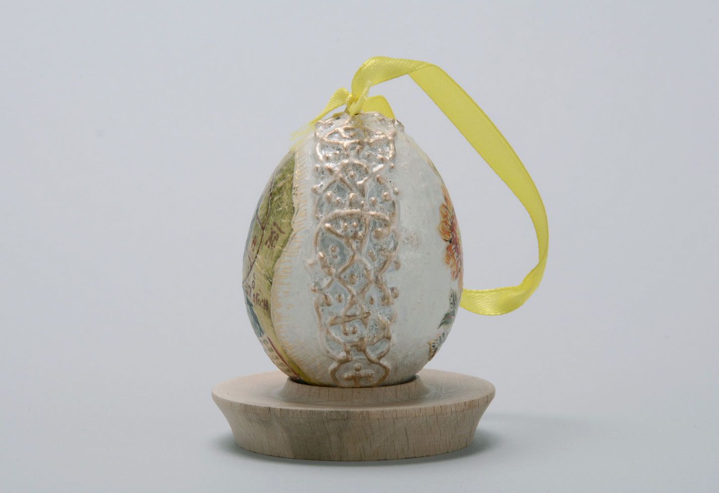 Pendente d'arredo fatto a mano a forma di uovo decorazioni originali di casa
 foto 4