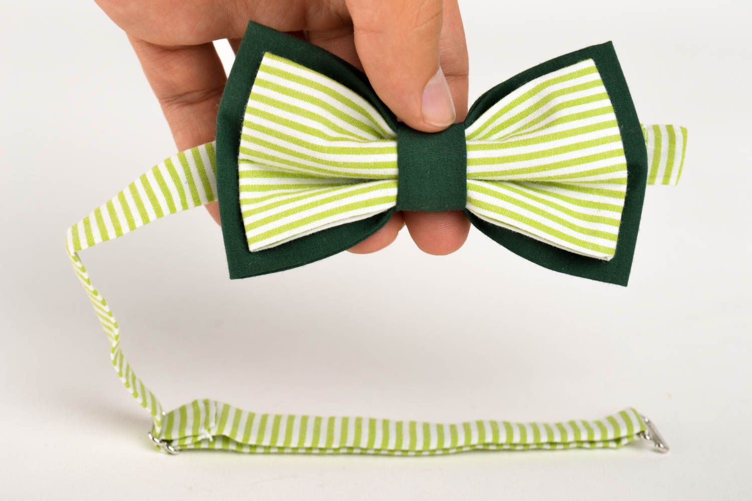 Handmade fabric bow tie textile bow tie accessories for men present for friend photo 2