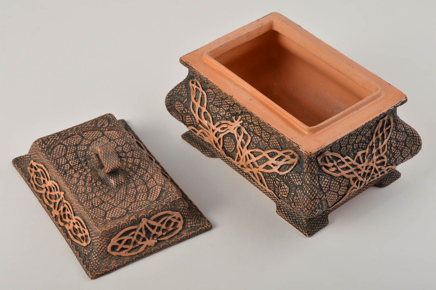 Handmade designer jewelry box decorative pottery home ideas decorative use only photo 3