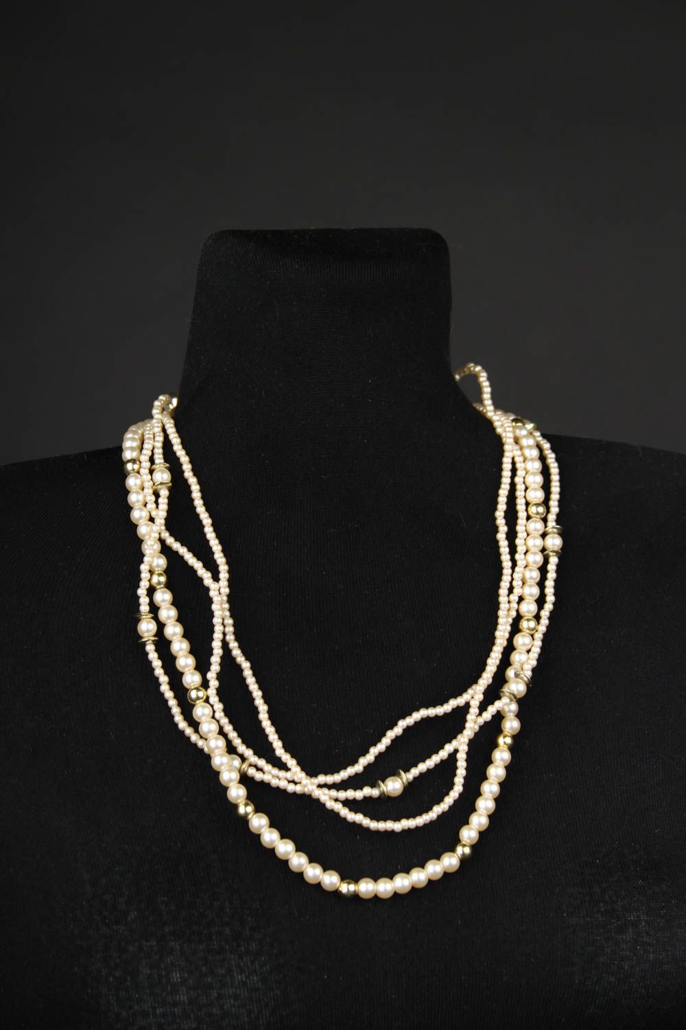 Collier perles Bijou fait main design stylé de créateur Cadeau femme accessoire photo 2