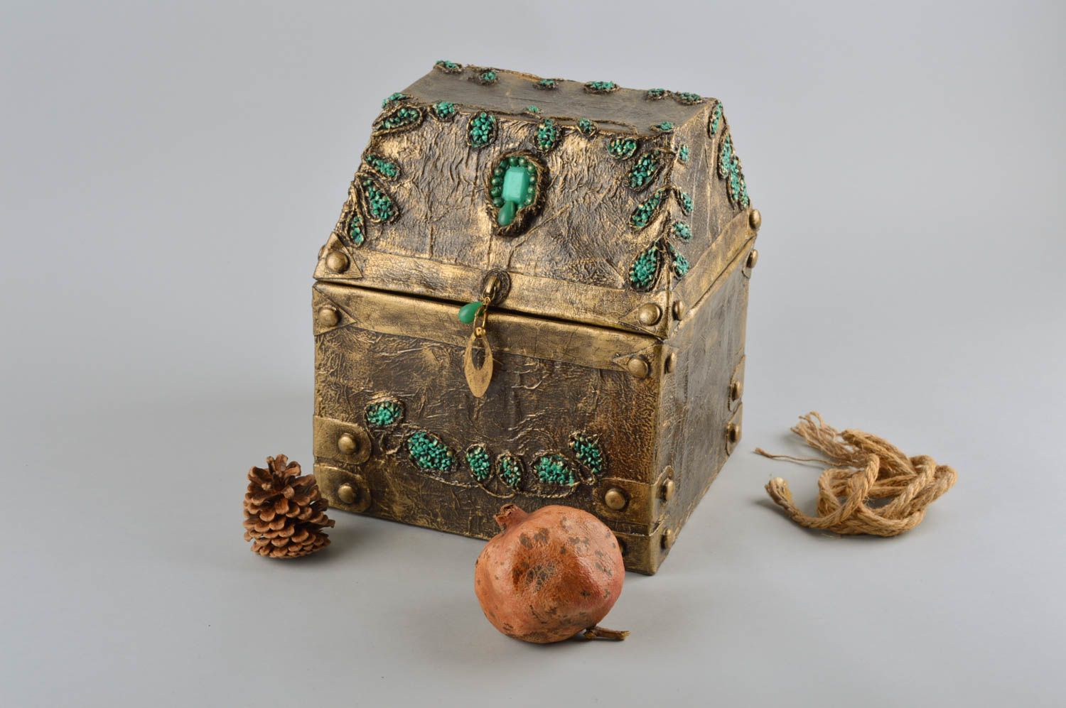 Joyero original hecho a mano caja decorativa para joyas regalo para mujer foto 1
