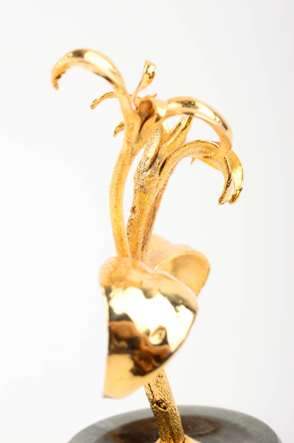 Handmade brass statuette figurine in shape of tree stylish modern interior decor photo 4