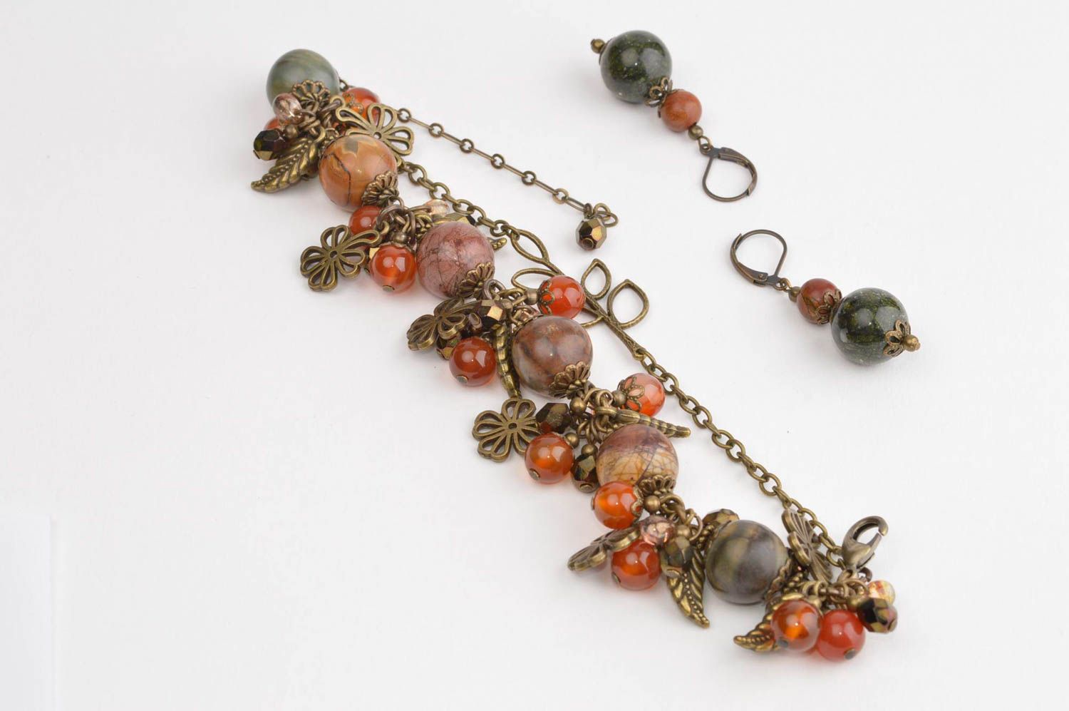 Vintage bracelet handmade small earrings fashion bijouterie designer jewelry photo 5