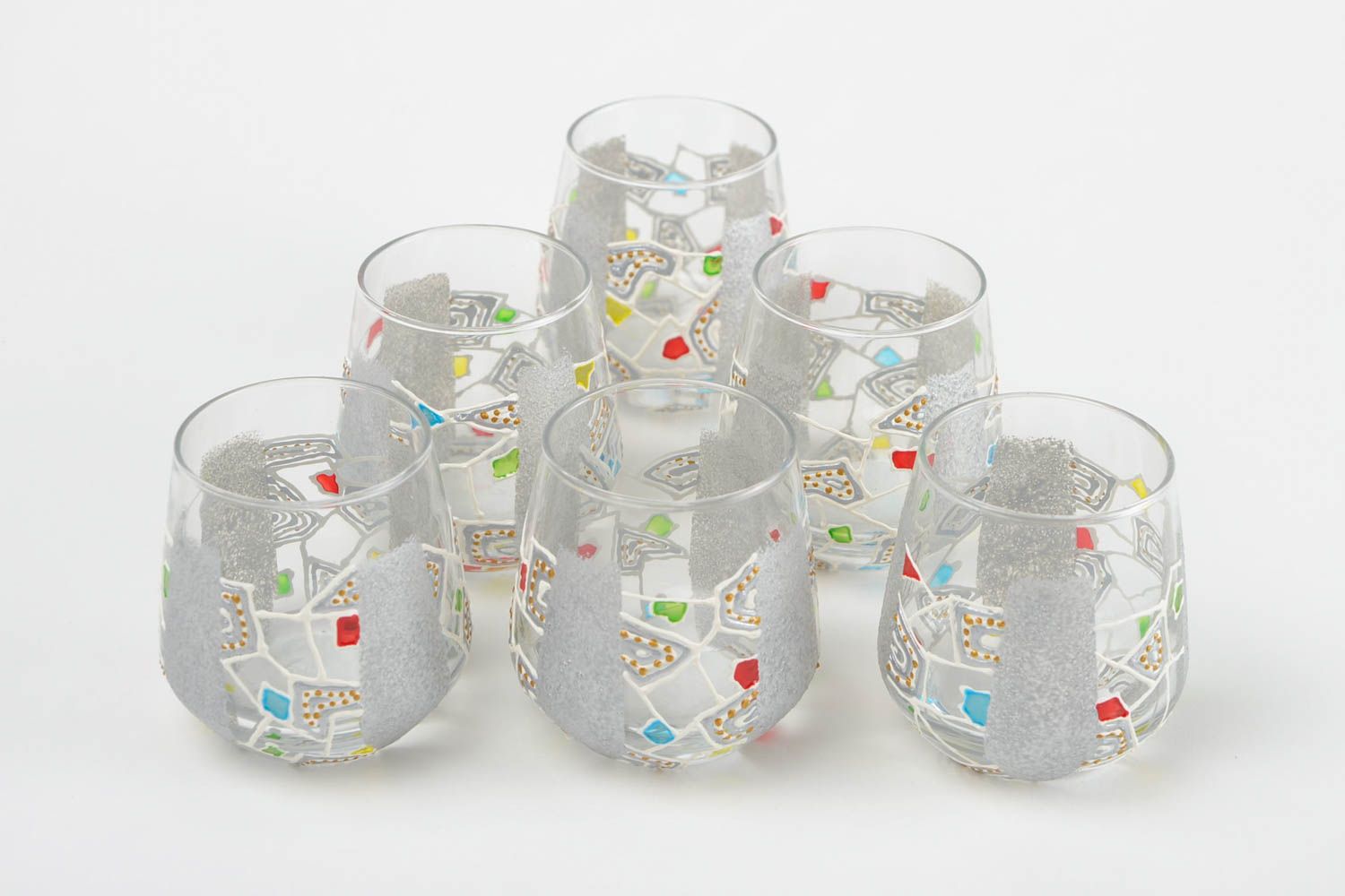 Handmade shot glass drinkware ideas glass ware shot glasses set 6 pieces 85 ml photo 4