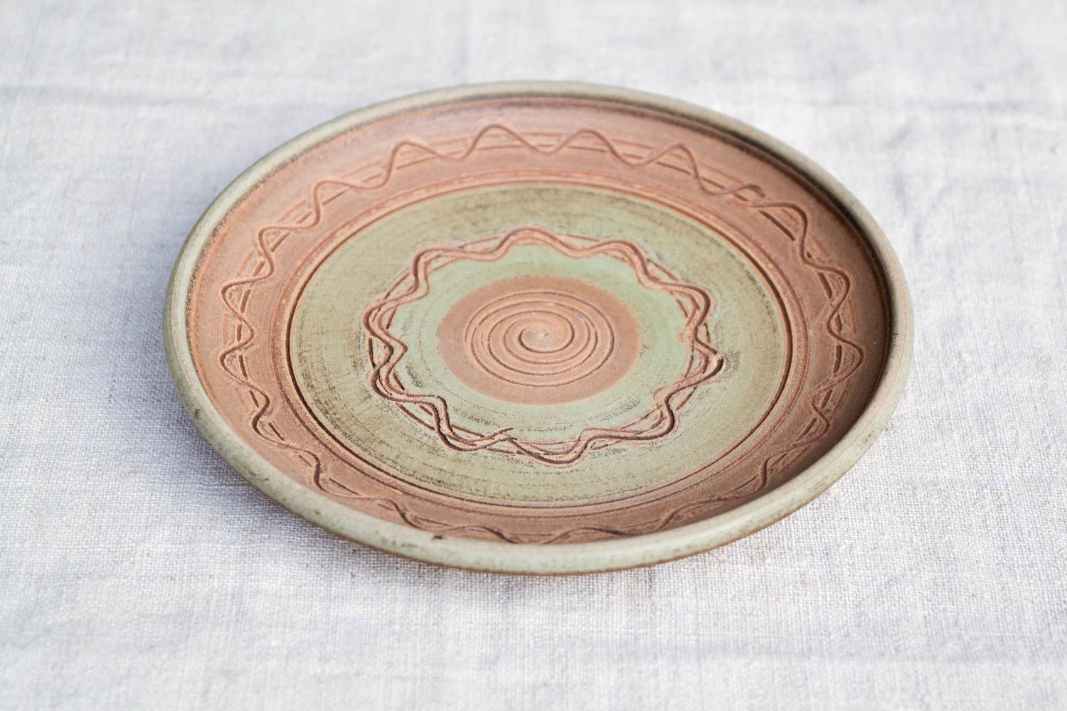 Plato de cerámica hecho a mano pintado regalo para mujer  decoración de interior foto 4