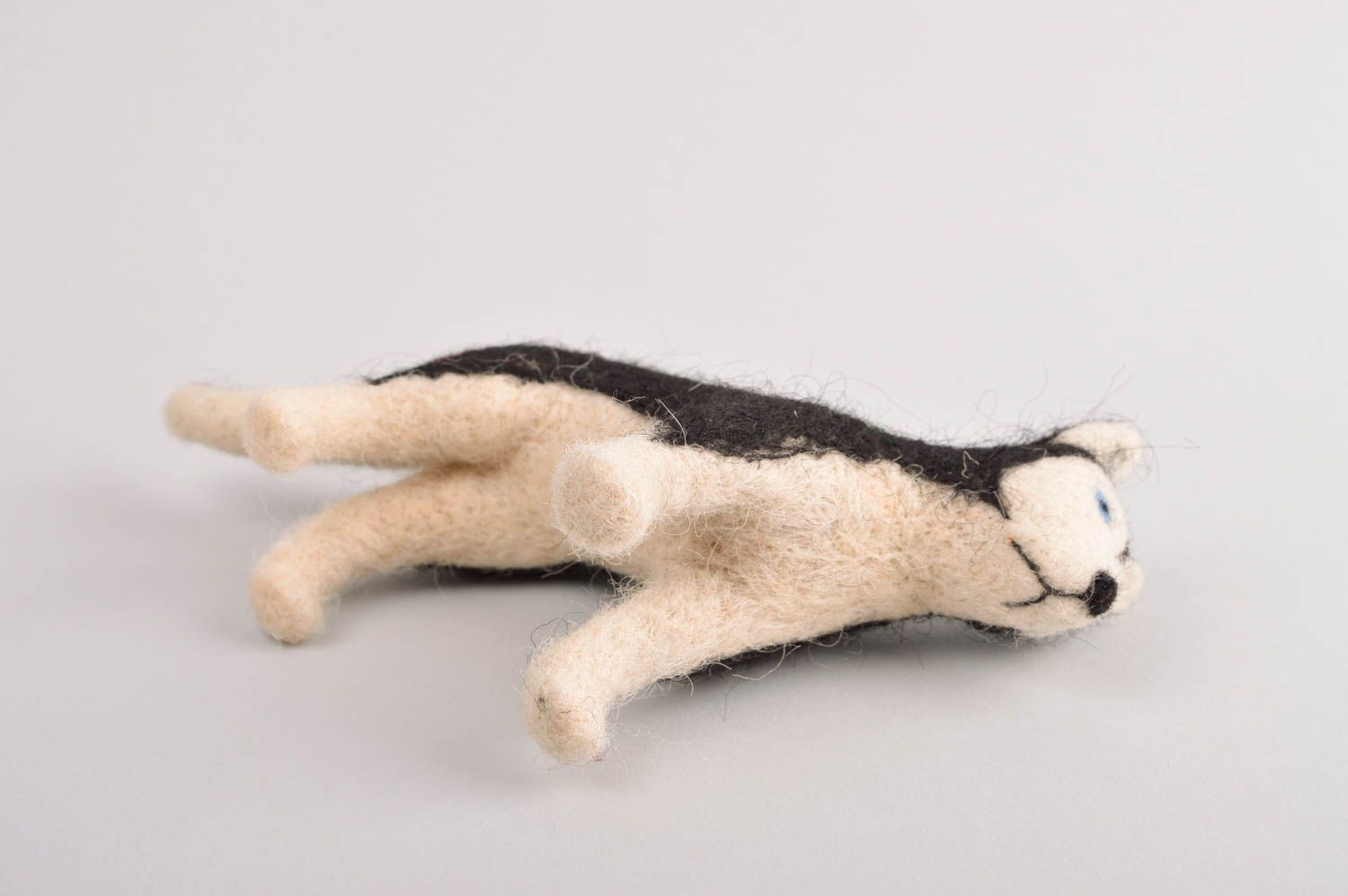 Juguete artesanal de lana muñeco de peluche para niño regalo original Husky foto 5