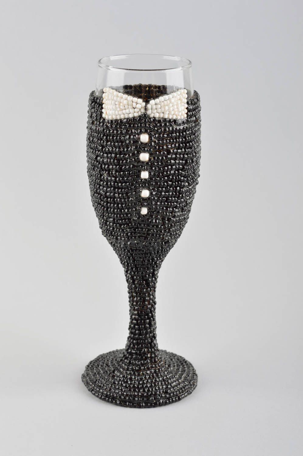 Copa de cristal para novio hecha a mano detalle de boda regalo original foto 2