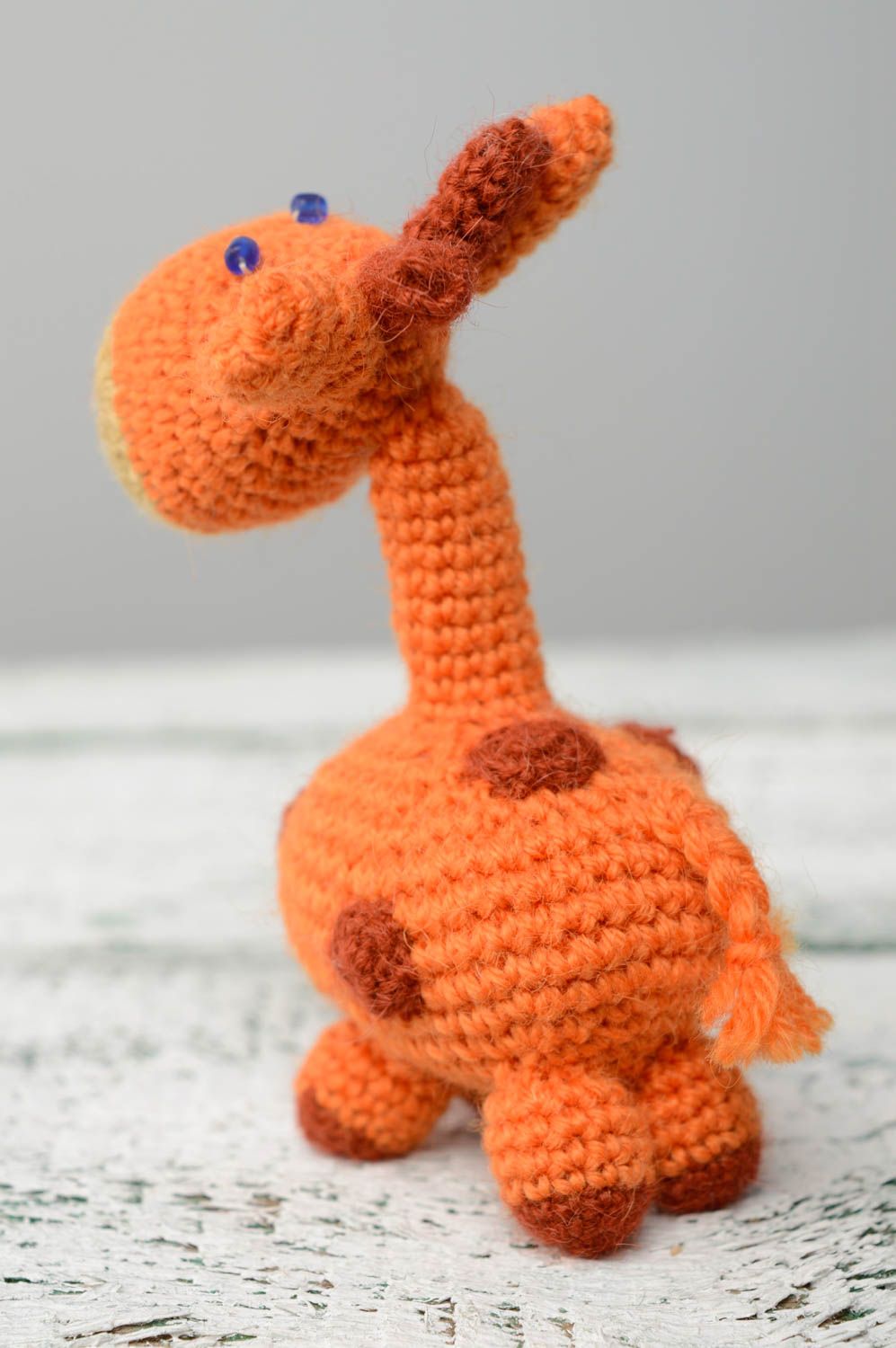 Jouet mou tricoté fait main Girafe photo 5