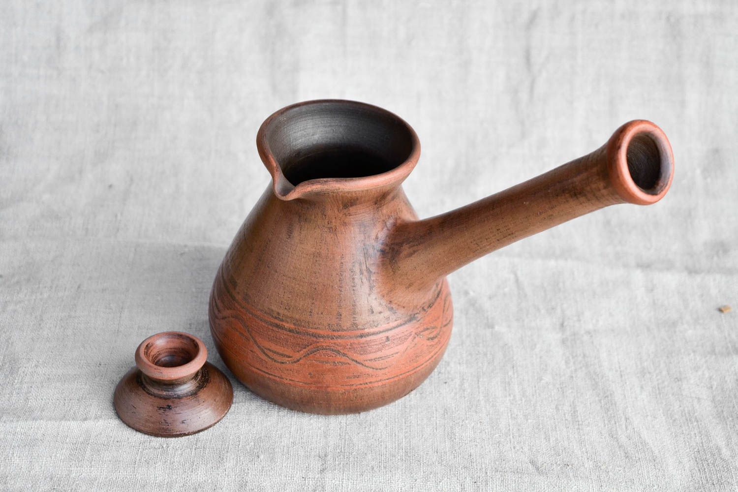 Cafetera turca de cerámica hecha a mano utensilio de cocina regalo original  foto 4
