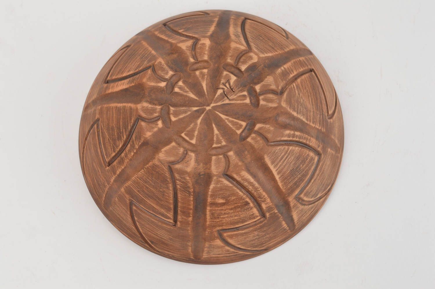 Cuenco de cerámica artesanal utensilio de cocina regalo original marrón foto 3
