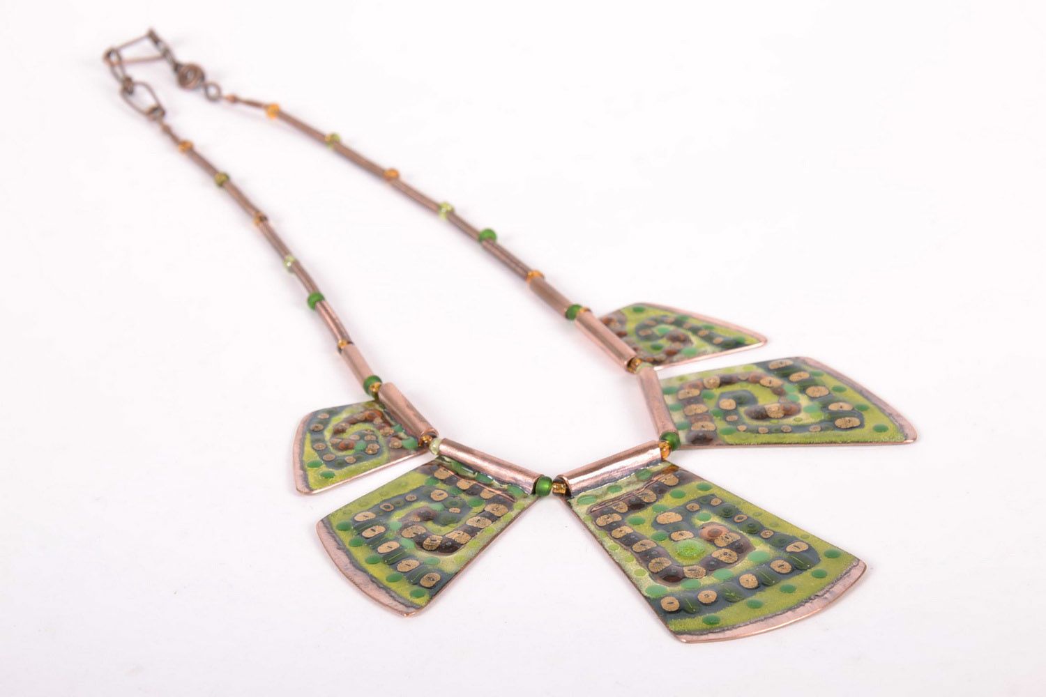 Copper necklet in ethnic style photo 3