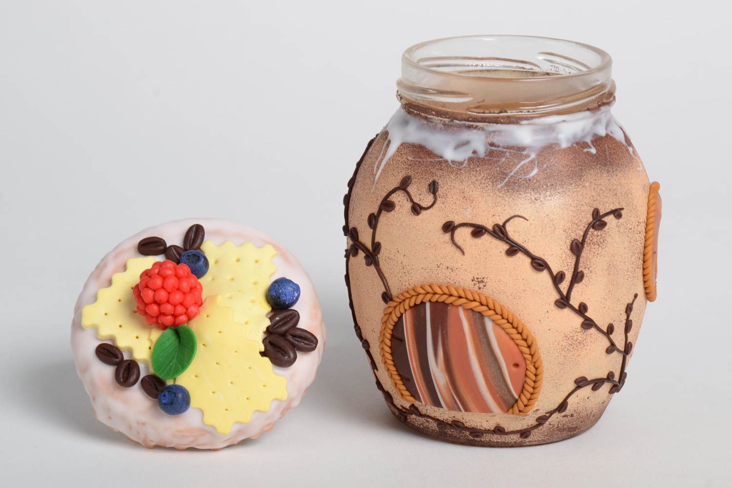 Handmade Glasdose mit Deckel Geschenk für Frau Behälter aus Glas originell foto 3