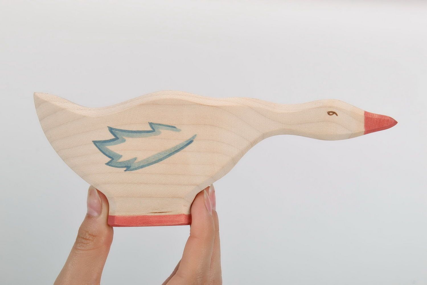 Figurine made from maple wood Goose photo 2