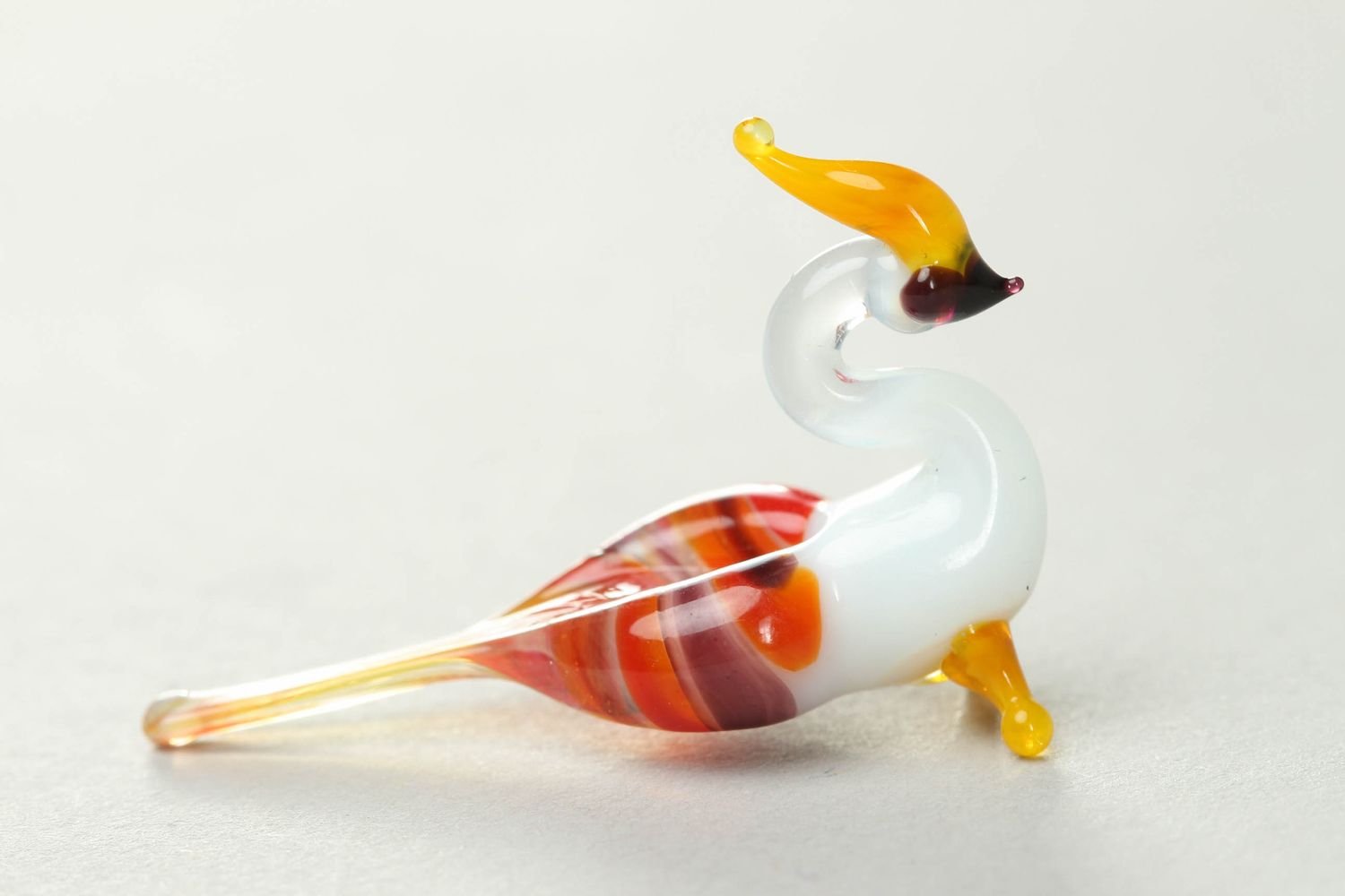 Small lampwork glass figurine Pheasant photo 1