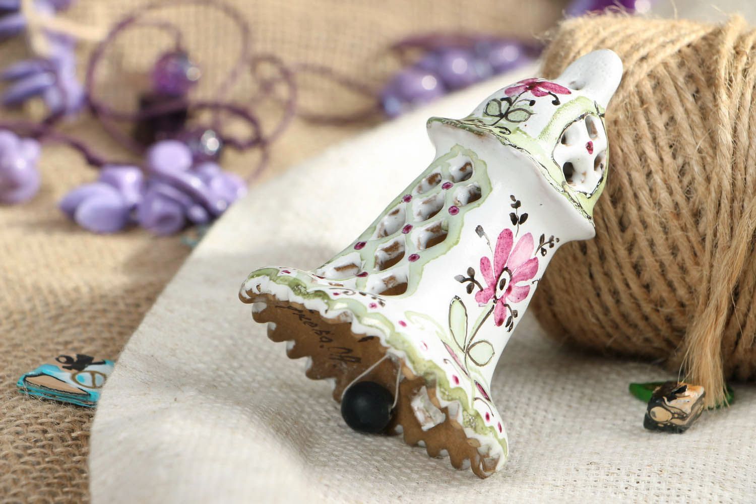 Clochette céramique décorative faite main photo 5