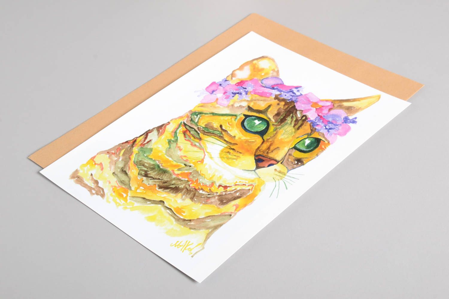 Handmade Bild aus Papier Geschenk zum Einzug Wanddeko Bild Katze originell foto 5